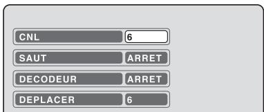 CNL 6 SAUT ARRET DECODEUR ARRET DEPLACER 6