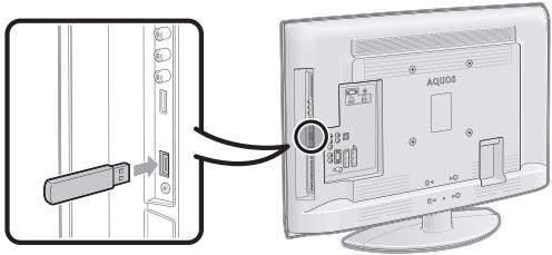 SHARP LC-32/42/46DH77E/S - Connexion d'un périphérique USB - 1