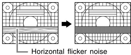 Horizontal flicker noise