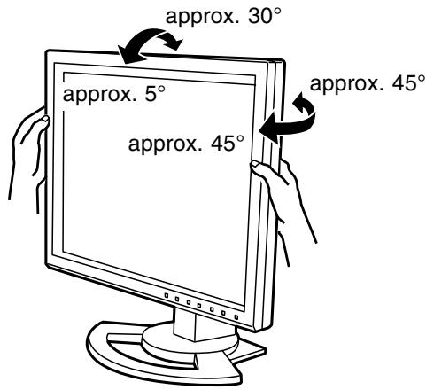 SHARP LL-151-3D - Réglage de l'inclinaison - 1