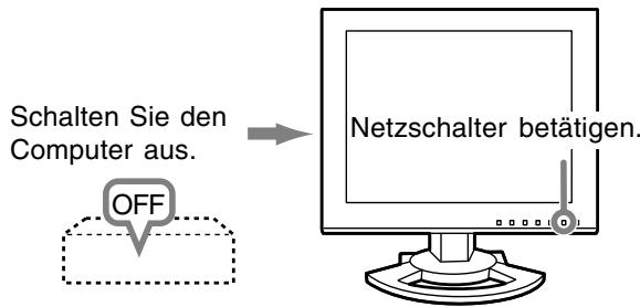 SHARP LL-151-3D - Ausschalten des Monitors - 1