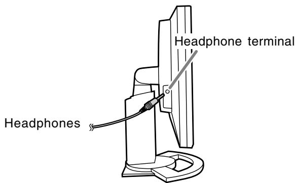 Headphone terminal Headphones