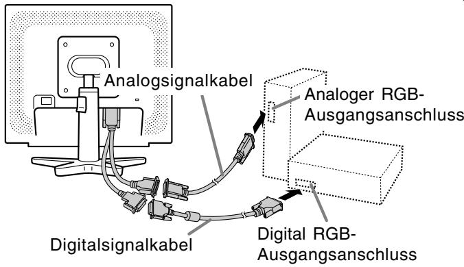 SHARP LL-171A/171G - Beim Anschluss eines getrennt erhältlichen 2-Eingangskabels [LL-171G] - 2