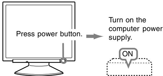 SHARP LL-171A/171G - Turning the power on - 2
