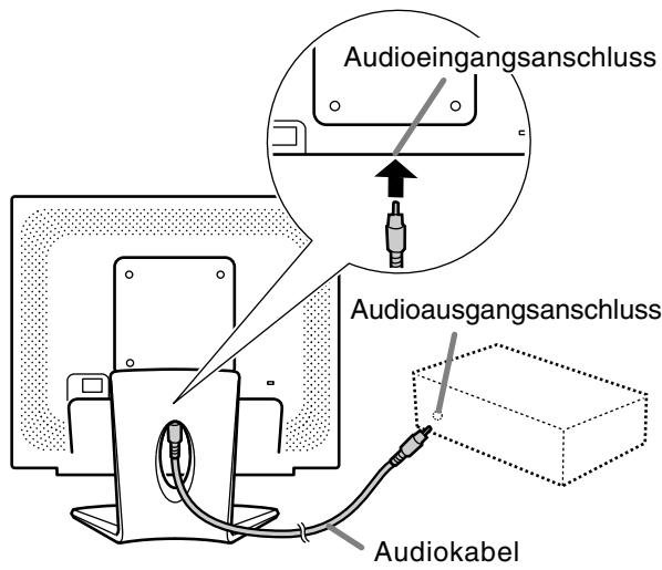SHARP LL-171A/171G - Schließen Sie das zusätzliche Audiokabel an - 1