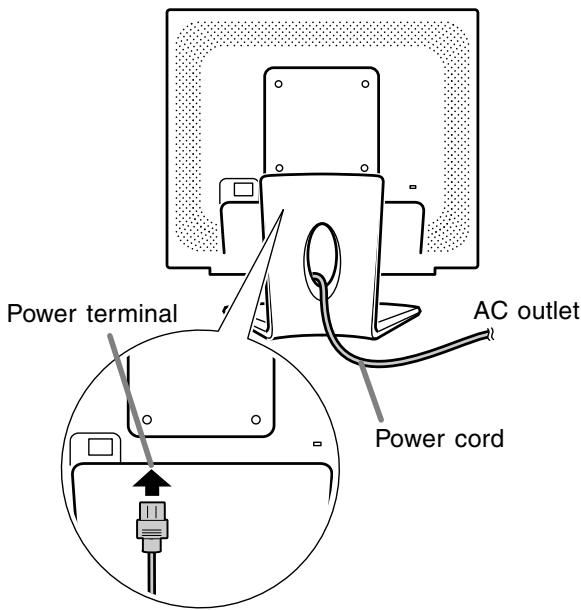 SHARP LL-171A/171G - Connecting the monitor to a power source - 1