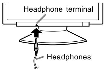 SHARP LL-171A/171G - Connection of headphones (commercially available) - 1