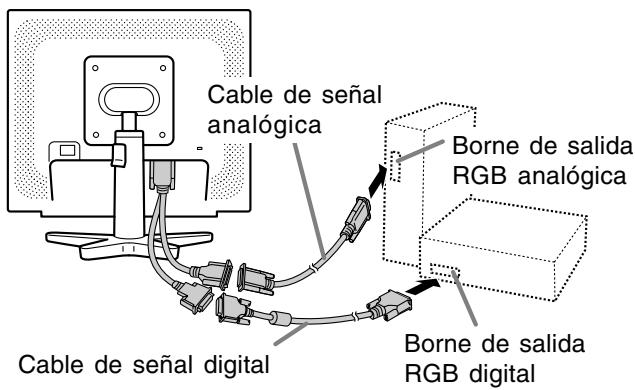 SHARP LL-171A/171G - Cuando haga la conexión utilizando un cable de 2 entradas vendido separadamente [LL-171G] - 2