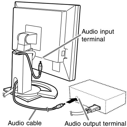 SHARP LL-T1520/1620 - Connect the accessory audio cable - 1
