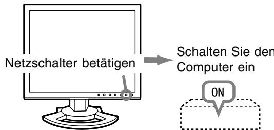SHARP LL-T1520/1620 - Einschalten des Monitors - 2