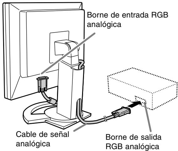 Borne de entrada RGB analógica Cable de señal analógica Borne de salida RGB analógica