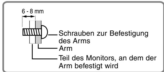 SHARP LL-T1520/1620 - Befestigen des Arms oder Fußes - 4