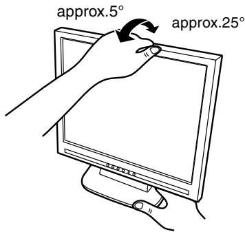 SHARP LL-T15G1/E15G1 - Réglage de l'inclinaison du moniteur - 1