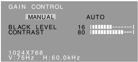 SHARP LL-T15G1/E15G1 - Menü GAIN CONTROL - 1