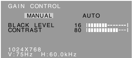 SHARP LL-T15G1/E15G1 - Menú GAIN CONTROL - 1