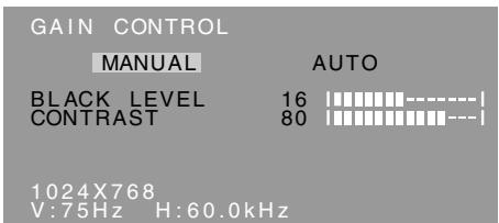 SHARP LL-T15G1/E15G1 - Menu GAIN CONTROL (CONTROLLO DEL GUADAGNO) - 1