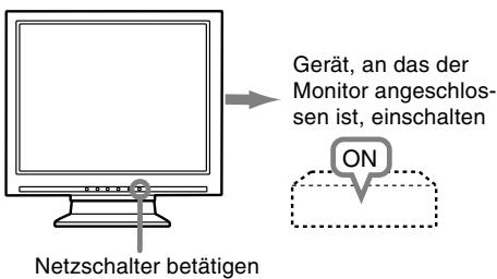 SHARP LL-T15G1/E15G1 - Einschalten des Monitors - 1