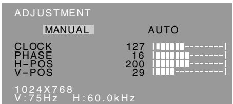 SHARP LL-T15G1/E15G1 - Regolazione manuale dello schermo - 1