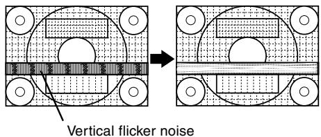 Vertical flicker noise