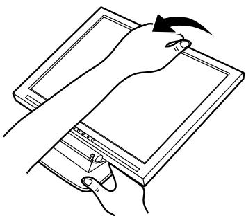 SHARP LL-T15G1/E15G1 - Standing up the monitor - 1