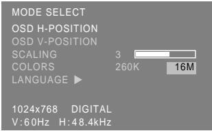 SHARP LL-T15G4 - Menú MODE SELECT - 1