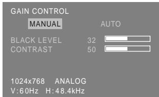SHARP LL-T15G4 - Menü GAIN CONTROL - 1