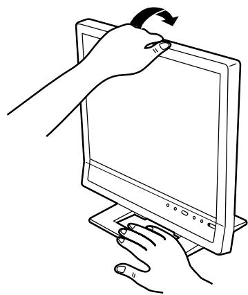 SHARP LL-T15G4 - Folding up the monitor - 1