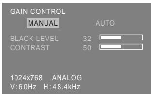 SHARP LL-T15G4 - GAIN CONTROL Menu - 1