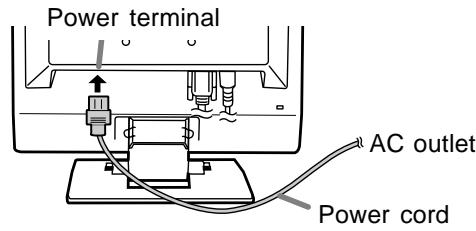 SHARP LL-T15G4 - Connecting the monitor to a power source - 1