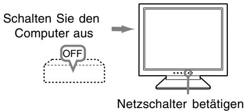 SHARP LL-T15S3 - Ausschalten des Monitors - 1