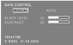 SHARP LL-T15S3 - Menu GAIN CONTROL - 1