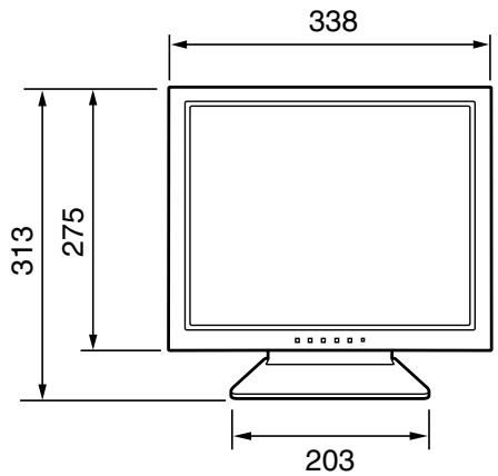 SHARP LL-T15S3 - Abmessungen (Einheiten: mm) - 1
