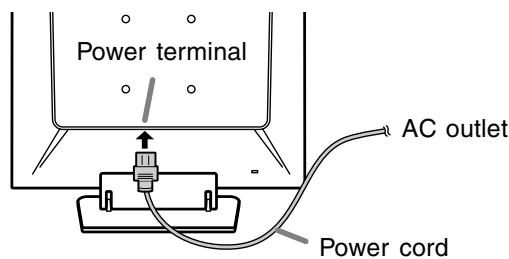 SHARP LL-T15S3 - Connecting the monitor to a power source - 1