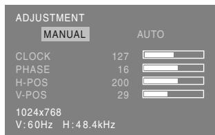 SHARP LL-T15S3 - Manuelle Bildschirmeinstellung - 1