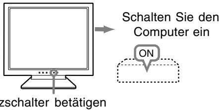 SHARP LL-T15S3 - Einschalten des Monitors - 1