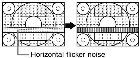 Horizontal flicker noise