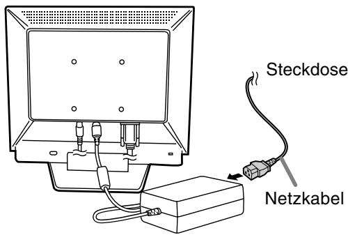 SHARP LL-T17A3 - Anschließen des Monitors an eine Stromquelle - 2