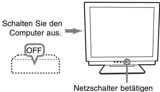 SHARP LL-T17A3 - Ausschalten des Monitors - 1