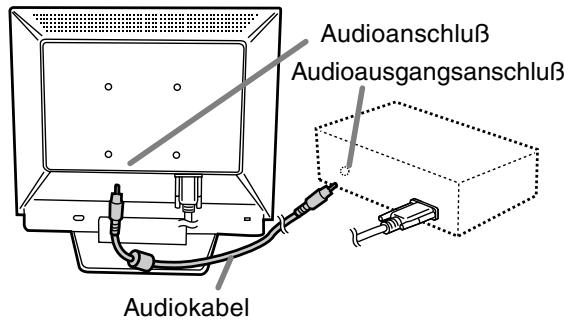 SHARP LL-T17A3 - Schliessen Sie das zusätzliche Audiokabel an - 1