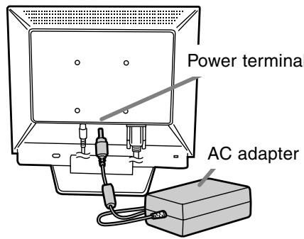 Power terminal AC adapter