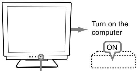 Turn on the computer ON