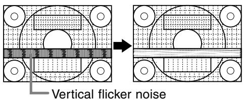 Vertical flicker noise