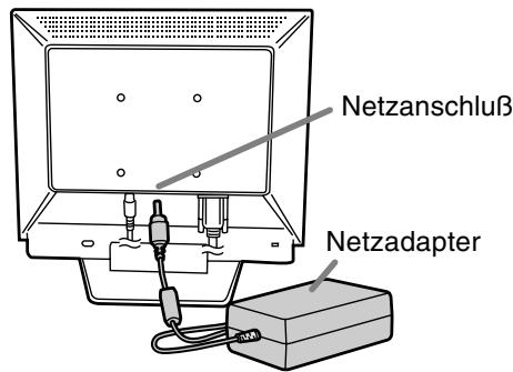SHARP LL-T17A3 - Anschließen des Monitors an eine Stromquelle - 1