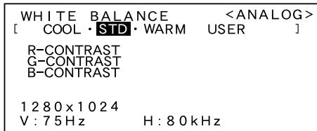 SHARP LL-T1803-H/B - Menú WHITE BALANCE - 1