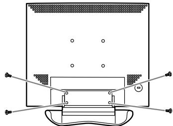 SHARP LL-T1803-H/B - How to attach the arm or stand - 3
