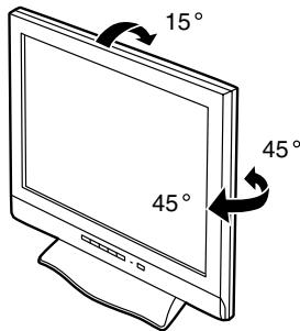 SHARP LL-T1803-H/B - Regolazione dell'angolazione - 1