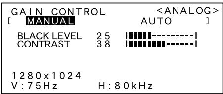 SHARP LL-T1803-H/B - Menú GAIN CONTROL - 1