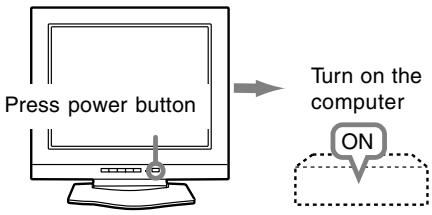SHARP LL-T1803-H/B - Turning the power on - 1