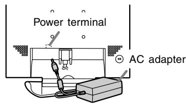 SHARP LL-T1803-H/B - Connecting the monitor to a power source - 1