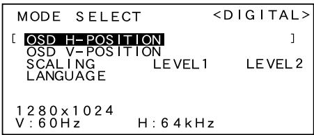 SHARP LL-T1803-H/B - MODE SELECT Menu - 1